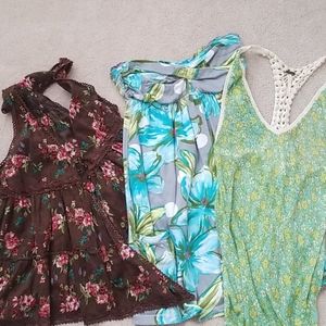 3 tops/free people/hollister